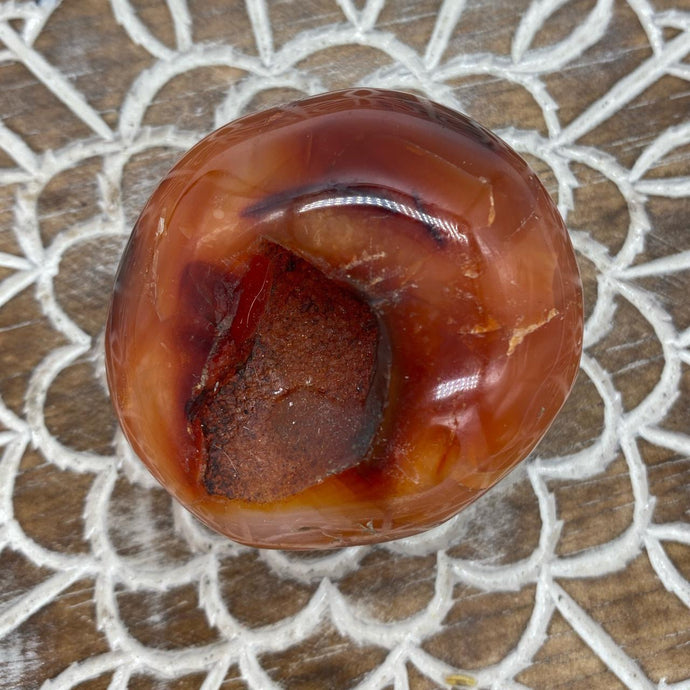 Carnelian Crystal Palm Stone Palmstone