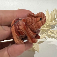 Load image into Gallery viewer, Red Jasper Elephant Crystal Carving
