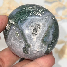 Load image into Gallery viewer, Moss Agate Druzy Crystal Sphere Crystal Ball
