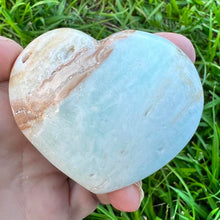 Load image into Gallery viewer, Caribbean Calcite Heart Crystal Gift for Her Blue CrystalHeart
