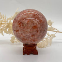 Load image into Gallery viewer, Sunstone Crystal Sphere Crystal Ball Orange Stone Crystal
