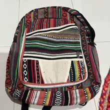 Load image into Gallery viewer, Colourful Himalayan Hemp THC Free cotton padded lined backpack
