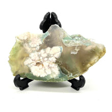 Load image into Gallery viewer, Green  Flower Agate Crystal Raw Slab
