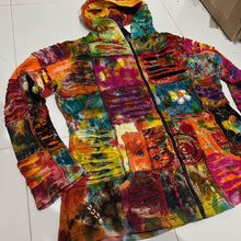 Load image into Gallery viewer, Nepalese Handmade  Multi-Colour Cotton Hoodie Cardigan size Large / X Large
