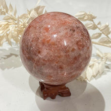 Load image into Gallery viewer, Sunstone Crystal Sphere Crystal Ball Orange Stone Crystal
