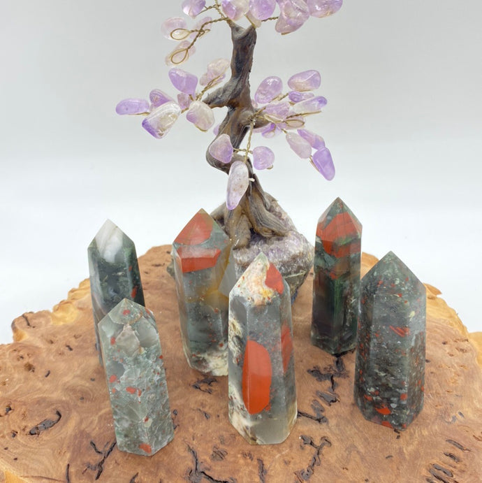 African Bloodstone Crystal Tower Point Generator