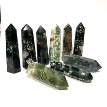 Load image into Gallery viewer, Moss Agate Tower Point Generator Gift
