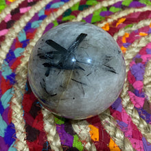 Load image into Gallery viewer, Black Tourmaline in Quartz Sphere Crystal Ball
