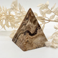 Load image into Gallery viewer, Brown Chocolate Calcite Pyramid Carving
