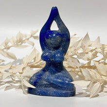 Load image into Gallery viewer, Sodalite Crystal Yoga Woman / Girl Crystal Carving
