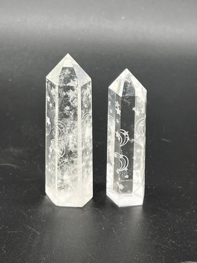 Clear Quartz Crystal Tower Point Generator