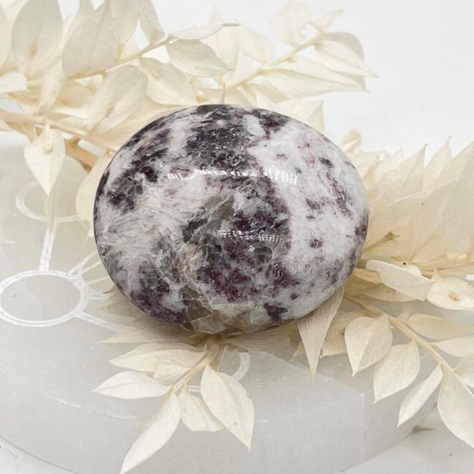 Lepidolite Crystal Palm Stone Palmstone