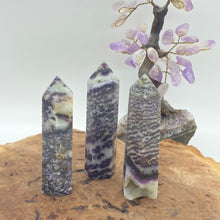 Load image into Gallery viewer, Purple Zebra Stone Jasper Crystal Tower Point Generator
