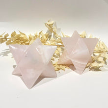 Load image into Gallery viewer, Mangano Calcite Crystal Merkaba Carving Pink Crystal
