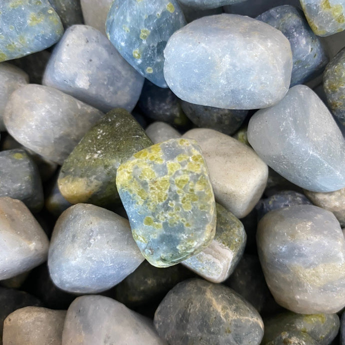 Blue Calcite Tumbled / Tumble Stone / Tumbles