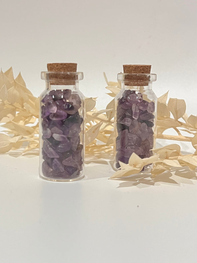 Amethyst Crystals Crystal Chips Magic Gift - One Jar