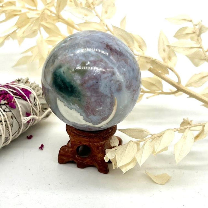 Ocean Jasper Crystal Ball Crystal Sphere Metaphysical, Crystals, Healing, Stone Sphere