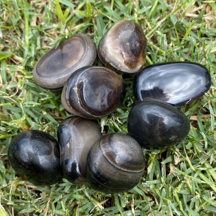 Black Onyx Tumbled / Tumble Stone / Tumbles