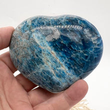 Load image into Gallery viewer, Apatite Crystal Heart  Blue Crystal
