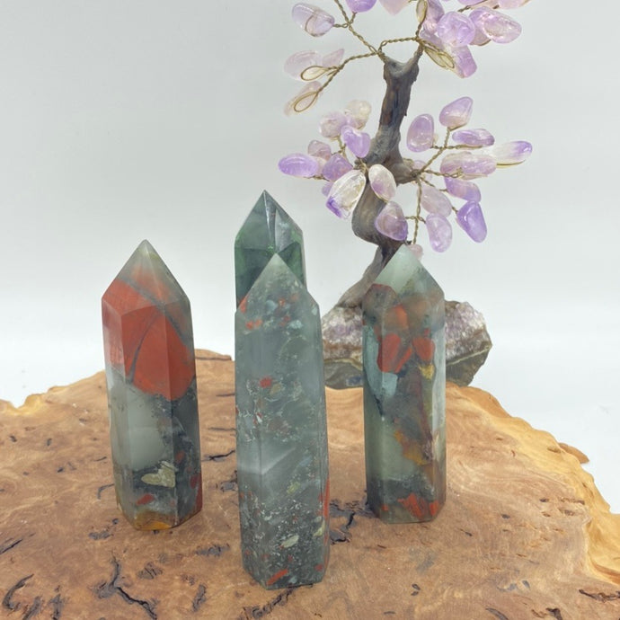 African Bloodstone Crystal Tower Point Generator