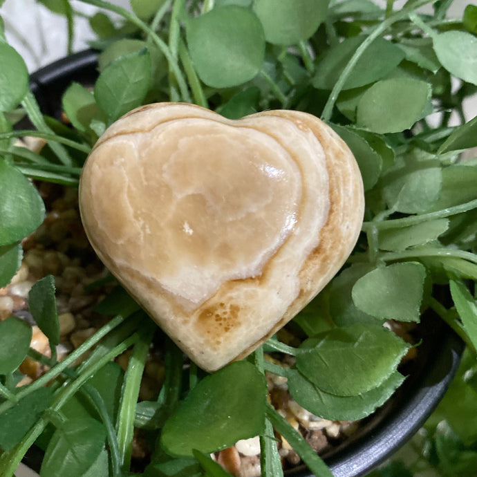 Brown Calcite Heart Crystal Gift for Her