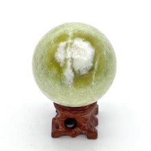 Load image into Gallery viewer, Green Jade Crystal Sphere Crystal Ball Stone
