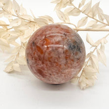 Load image into Gallery viewer, Sunstone Crystal Sphere Crystal Ball Orange Stone Crystal
