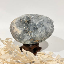 Load image into Gallery viewer, Celestite Crystal Cluster Specimen Raw Crystal Blue crystal
