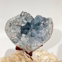 Load image into Gallery viewer, Celestite Crystal Cluster Specimen Raw Crystal Blue crystal
