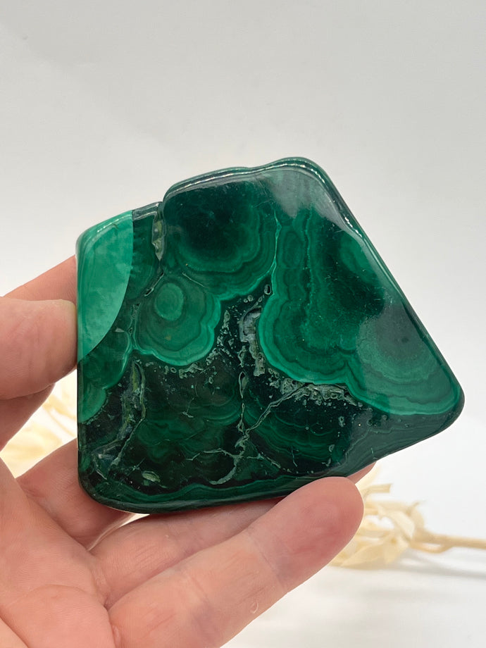 Malachite Polished Crystal Slab Raw Crystal