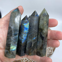 Load image into Gallery viewer, Labradorite Tower Point Generator Crystal Labradorite Tower with Flash
