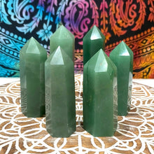 Load image into Gallery viewer, Green Aventurine Crystal Tower Point Generator
