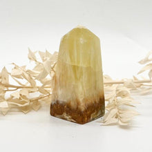 Load image into Gallery viewer, Lemon Calcite Crystal Tower Point Generator Obelisk
