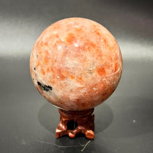 Load image into Gallery viewer, Sunstone Crystal Sphere Crystal Ball Orange Stone Crystal
