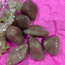 Load image into Gallery viewer, Strawberry Quartz Crystal Tumbled Stone / tumble-stone
