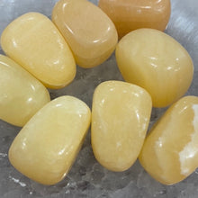 Load image into Gallery viewer, Yellow Calcite Tumble-stone / Tumbled stone Crystal
