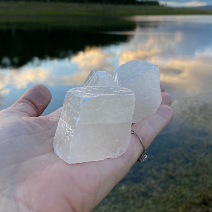 Clear White Calcite Optical Crystal