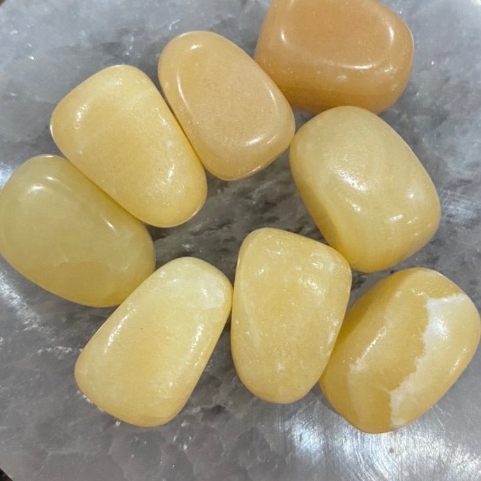 Yellow Calcite Tumble-stone / Tumbled stone Crystal