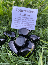 Load image into Gallery viewer, Black Tourmaline Tumbled / Tumble Stone
