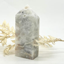 Load image into Gallery viewer, Druzy Snow Agate Crystal Stone Tower / Obelisk
