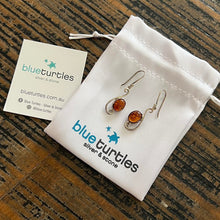 Load image into Gallery viewer, Gemstone Amber 925 Sterling Silver Earrings  Designed by Blue Turtles Silver and Stone Jewellery
